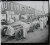 Fotografía de los automóviles Delages preparados para competir en el Gran Premio de España